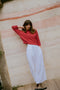 RIO ribbed jumper / organic cotton / sweet paprika