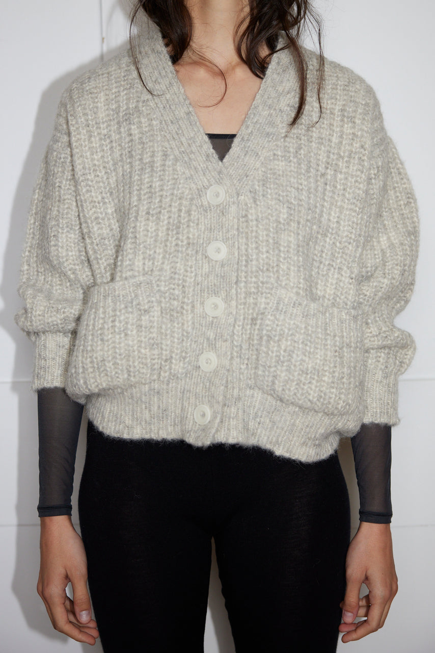 TULA cardigan / alpaca & pima cotton / cloud