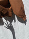 ZULEMA MINI v-neck ruffle blouse / indian linen / cinnamon