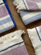 handwoven towel / organic cotton / PLUM & BLUEBERRY