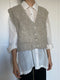 TIO vest cardigan / highland wool / wild oat