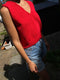 UNO vest / organic cotton / mojo rojo