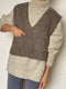 TIO vest / highland wool / smoked amber