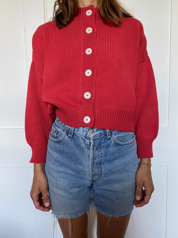 CARMEN cardigan / organic cotton / sweet paprika