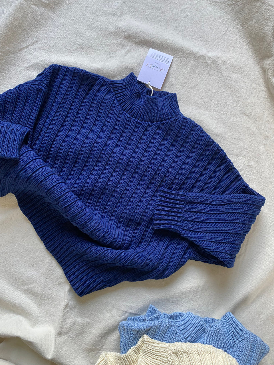 RIO ribbed jumper / organic cotton / midnight / sample / 8-10uk