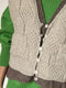 TIO vest cardigan / highland wool / wild oat