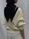 EULALIA fine knit scarf / organic cotton / black & milk