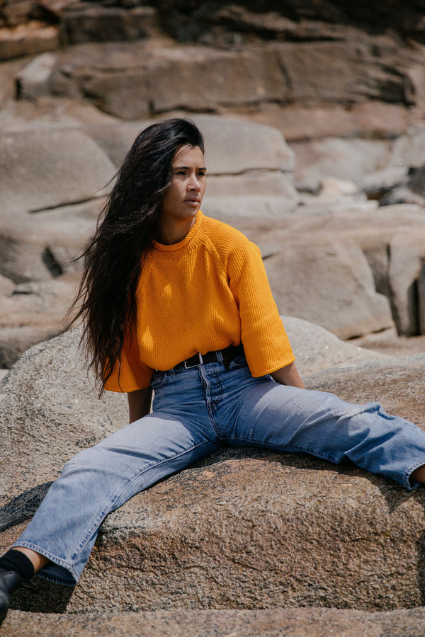 PABLO mini jumper / organic cotton / kumquat