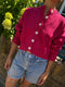 CARMEN cardigan / organic cotton / frambuesa