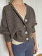 ROSALIA cardigan / highland wool / smoked amber