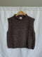 TINO vest / alpaca & highland wool boucle / dark oak