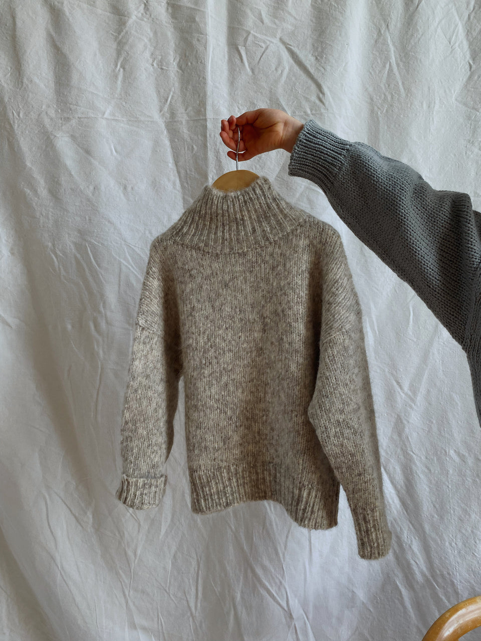 NORA kids turtleneck / alpaca & pima cotton / cloud