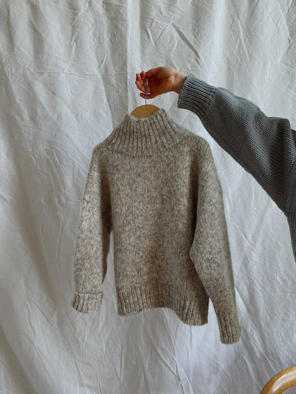 NORA kids turtleneck / alpaca & pima cotton / cloud